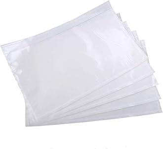 9527 Product 6" x 9" Clear Adhesive Top Loading Packing List Clear Shipping Pouches, Mailing/Shipping Label Envelopes (100 Pack)